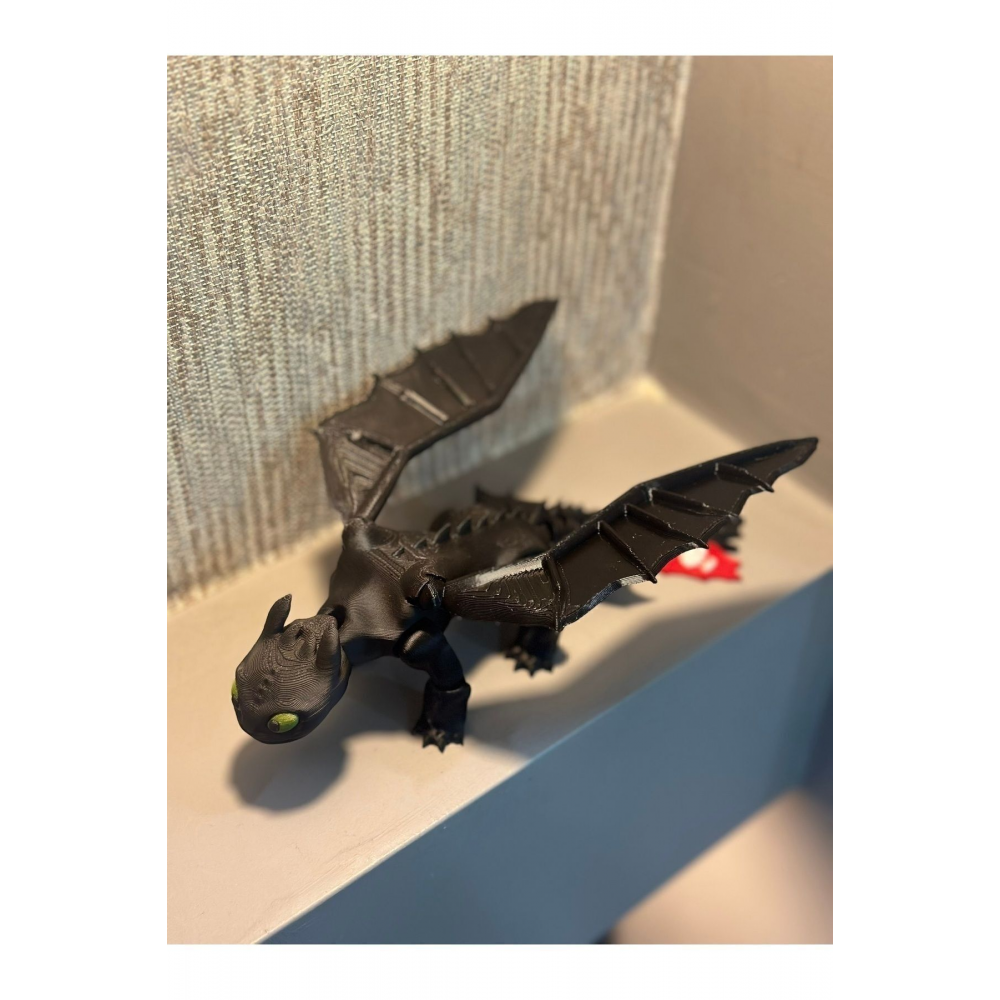 Dişsiz (toothless) Ejderhanı Nasıl Eğitirsin Hareketli Figürü - 20 Cm ( 1 Adet ) ( Siyah )