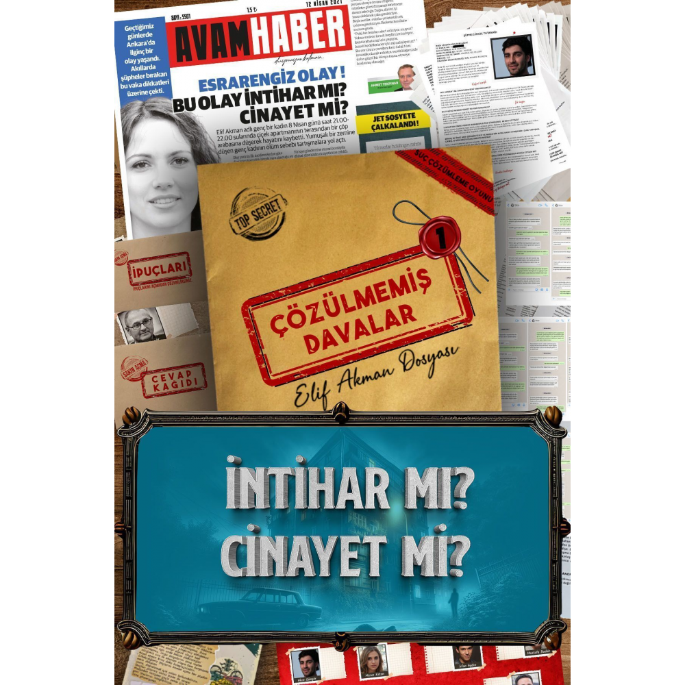 Dedektiflik Suç Çözümleme Zeka ve Dikkat Geliştirici Dedektif Oyunu Gizem Bulmaca Kutu Oyunları Suç?