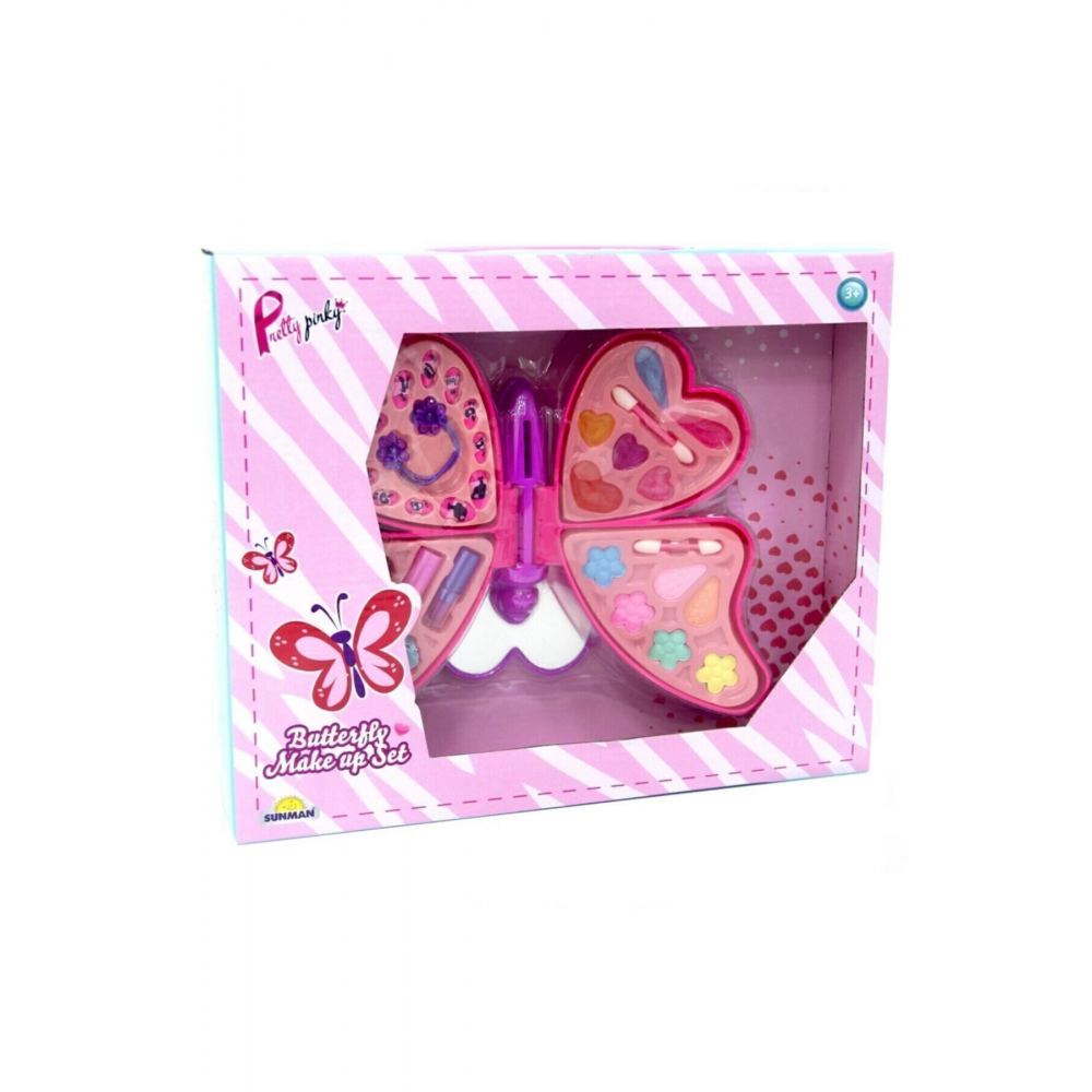 Y Kelebek Güzellik Kız Çocuk Oyuncak Makyaj Oyun Seti