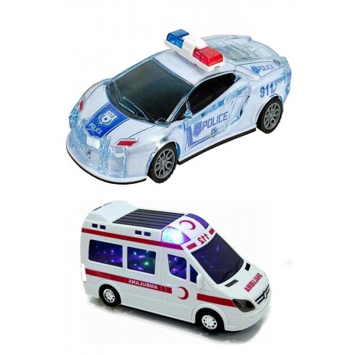 Korumalı Ambulans Ve Polis Arabası Çek Bırak Işıklı Ambulansvepolisarabası