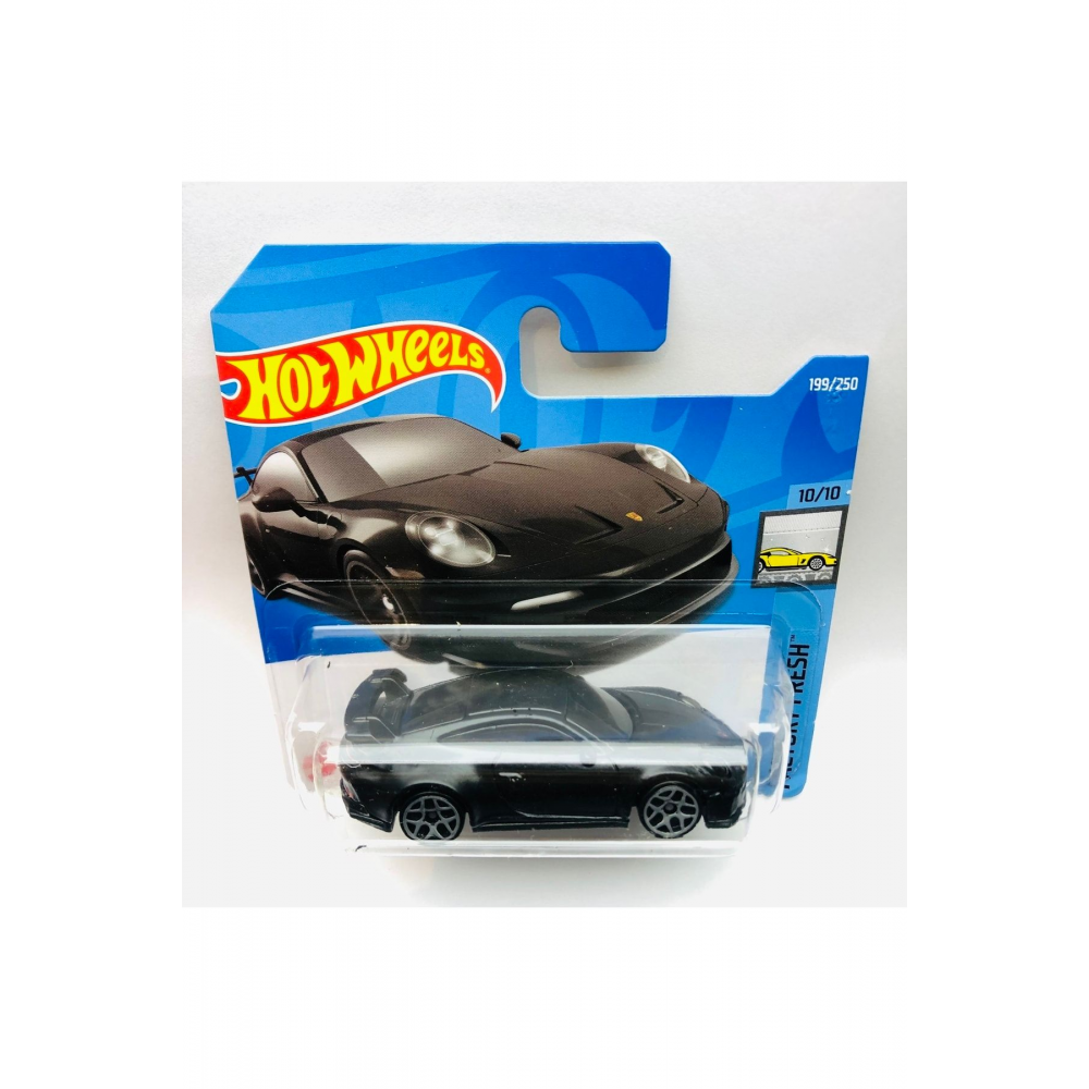 Yeni - New Porsche 911 Gt3 Black Mini Araba 1:64 Ölçek Hotwheels Marka 10/10