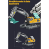Işıklı Sesli Full Fonksiyon Metal Hareketli Kepçe 2.4ghz Uzaktan Kumandalı 680° Rotasyon Excavator