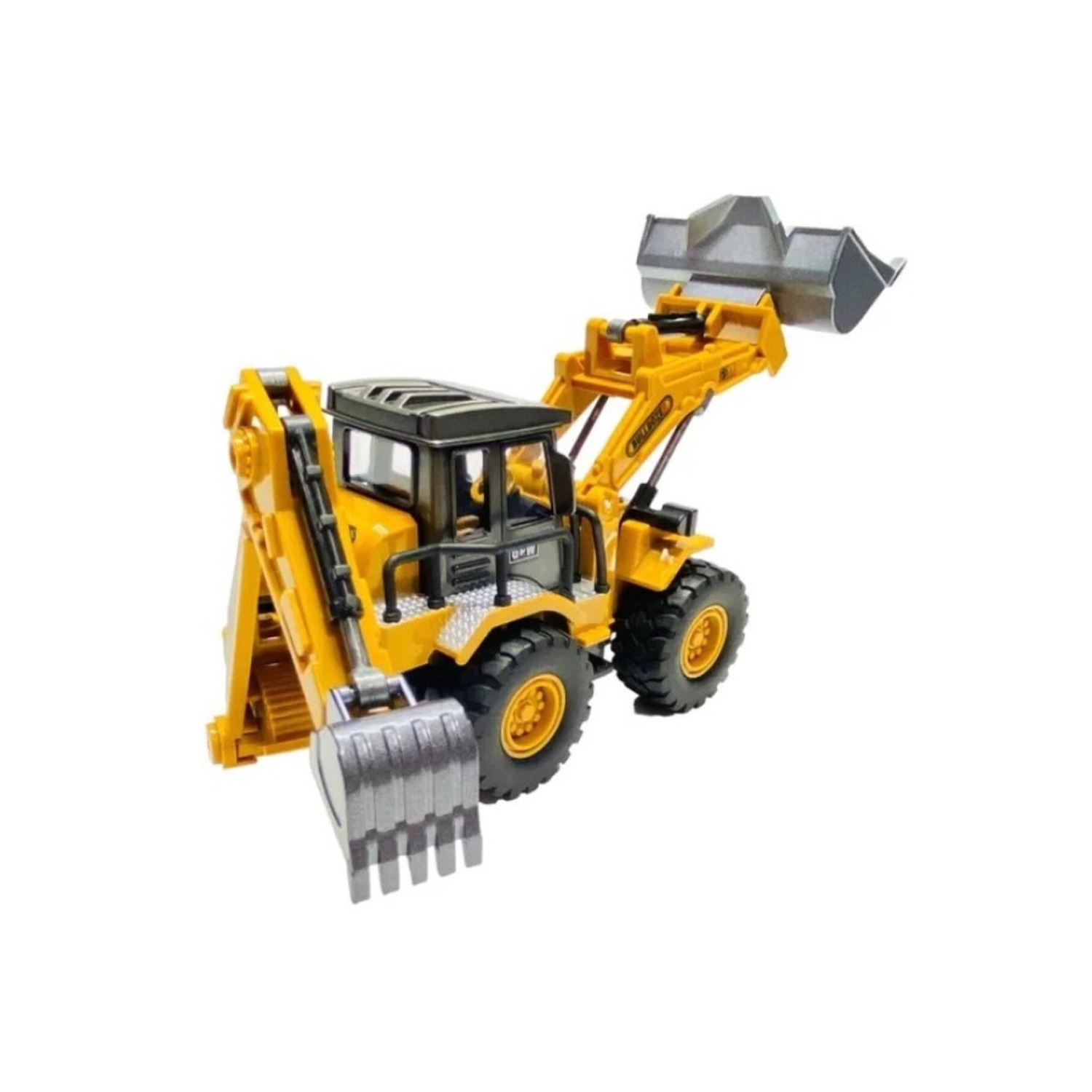 Oyuncak Buldozer Metal Kepçe Çift Taraflı İş Makinası 32 Cm.