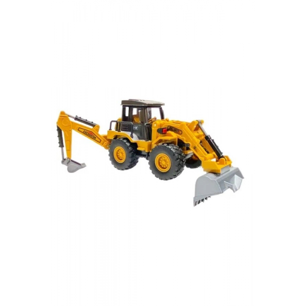 Oyuncak Buldozer Metal Kepçe Çift Taraflı İş Makinası 32 Cm.