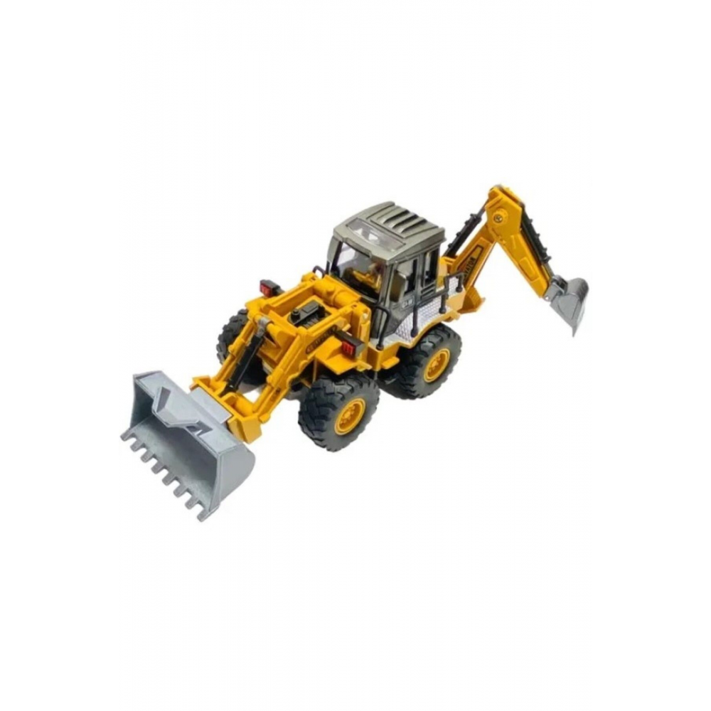 Oyuncak Buldozer Metal Kepçe Çift Taraflı İş Makinası 32 Cm.
