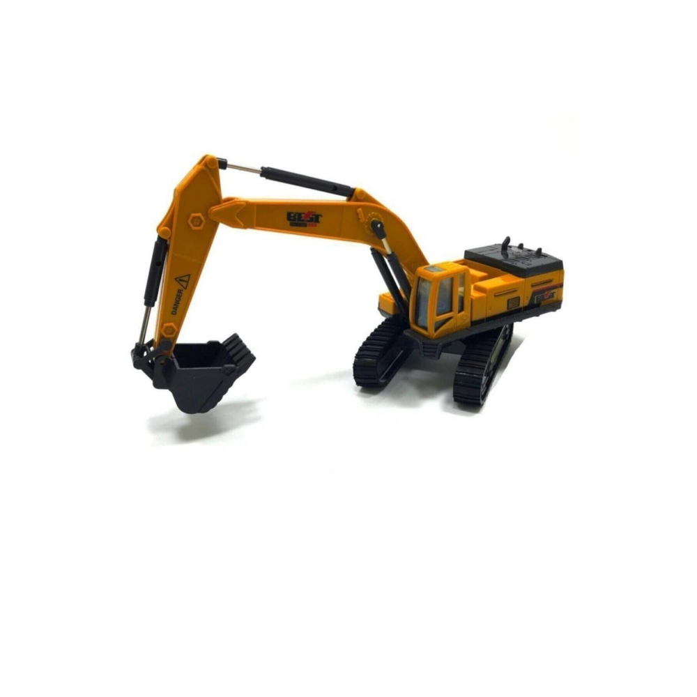 Vinç Ekskavatör Kepçe Metal Oyuncak İş Makinası Sürtmeli Araçlar Erkek Oyuncak