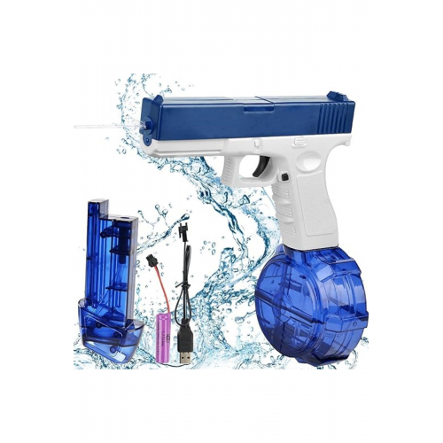 Elektrikli Otomatik Atış Yapan Su Tabancası 10 Metre Menzilli 500 Ml. Depolu 20 Cm.