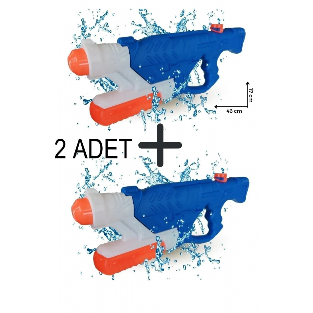Jumbo Büyük Boy 2 Adet Pompalı Su Tabancası 1 Litre Depolu Yerli Üretim