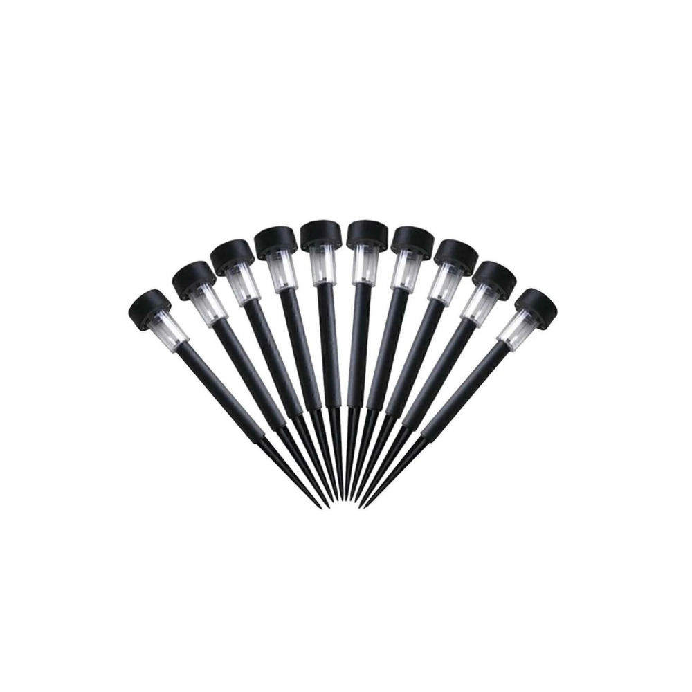 Güneş Enerjili Bahçe Lambası Plastik Saplama 5 Lu Set Renkli Işık