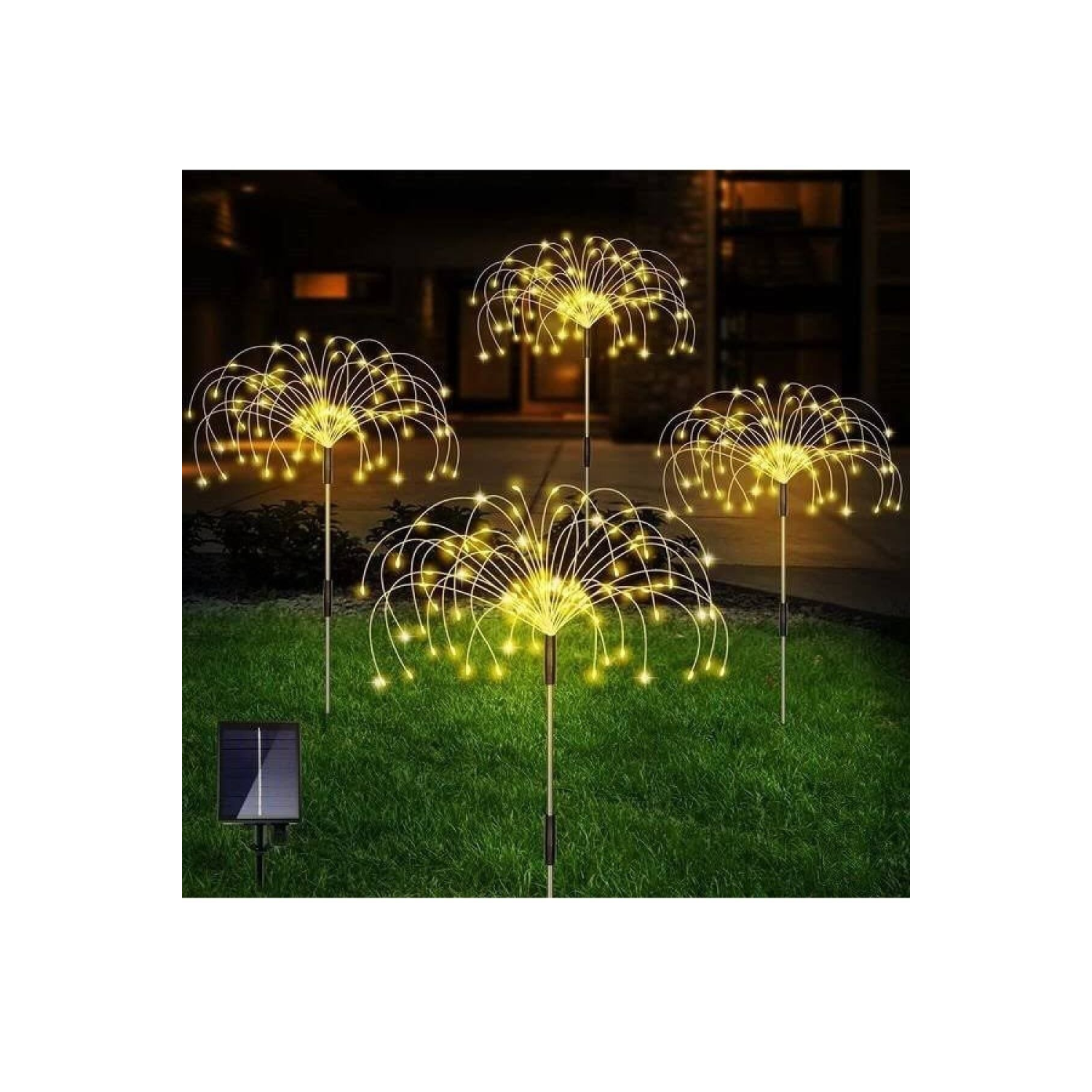 Solar Güneş Enerjili 120led Karahindiba Havaifişek Bahçe Aydınlatma Dekorasyon Işığı Günışığı
