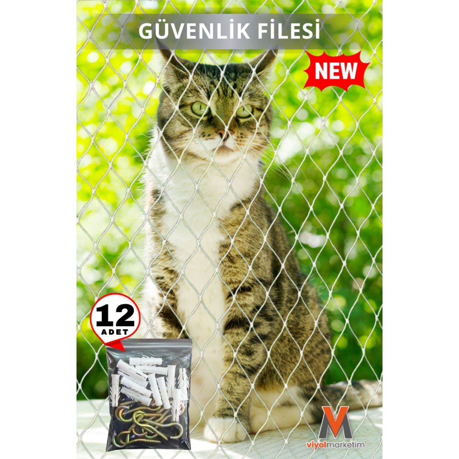 2,5x5 Metre | Balkon Filesi | Kedi Balkon Filesi | Balkon Kuş Filesi | Balkon Güvenlik Filesi