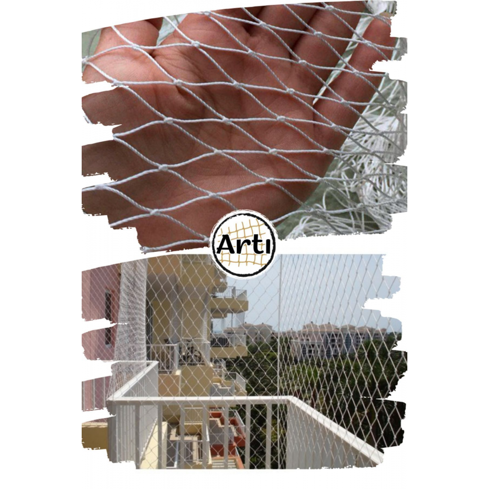 2,5x6 Mt Balkon Kuş Pencere Kedi Filesi Ağı Koruma Önleme