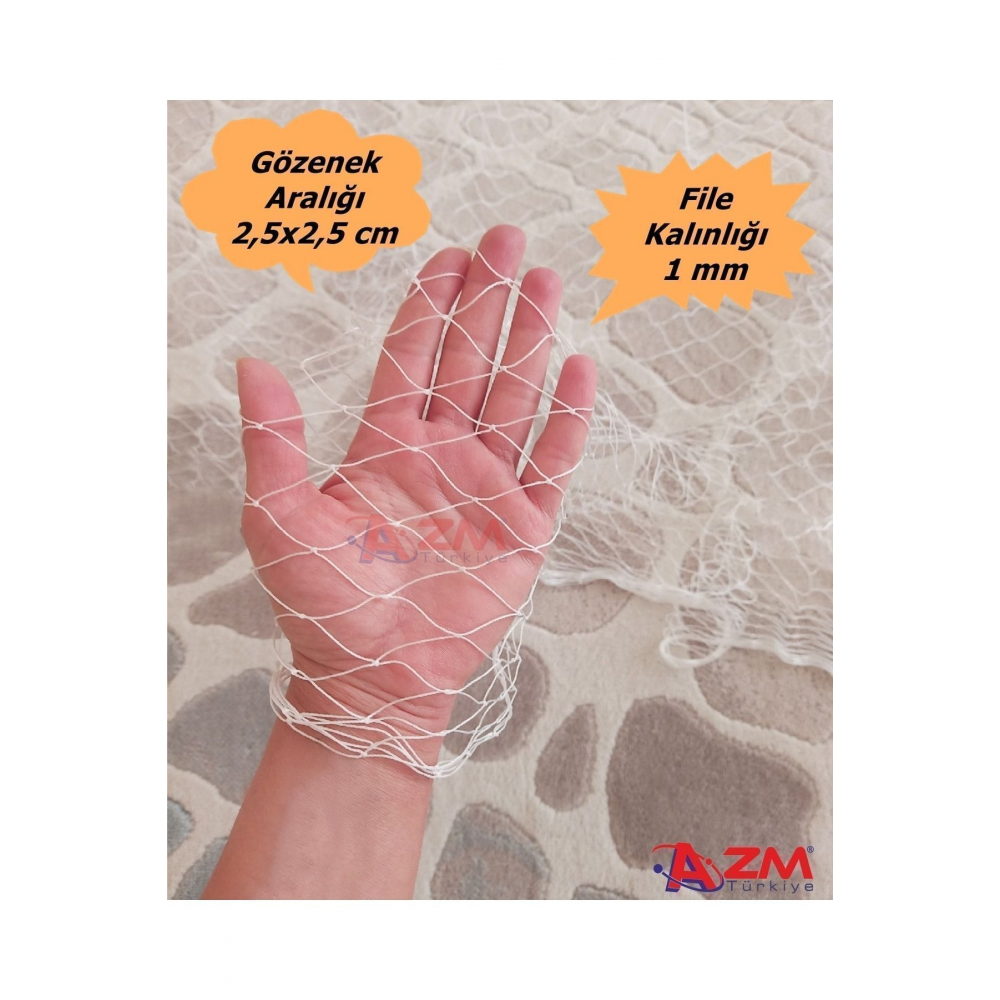 Balkon Filesi 2,5x5 Metre Kuş Filesi Kedi Filesi Güvercin Önleme Ağı