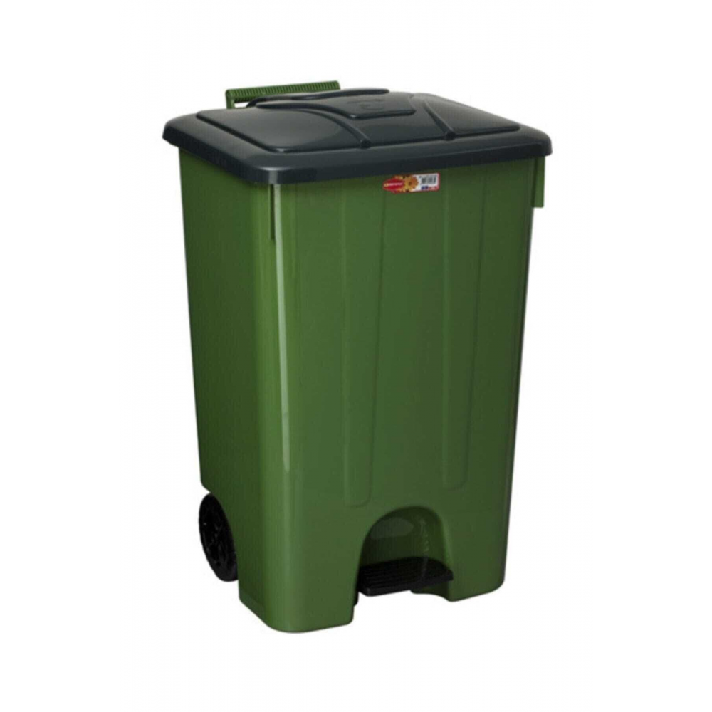 Köşeli Pedallı Çöp Kovası 85 Lt