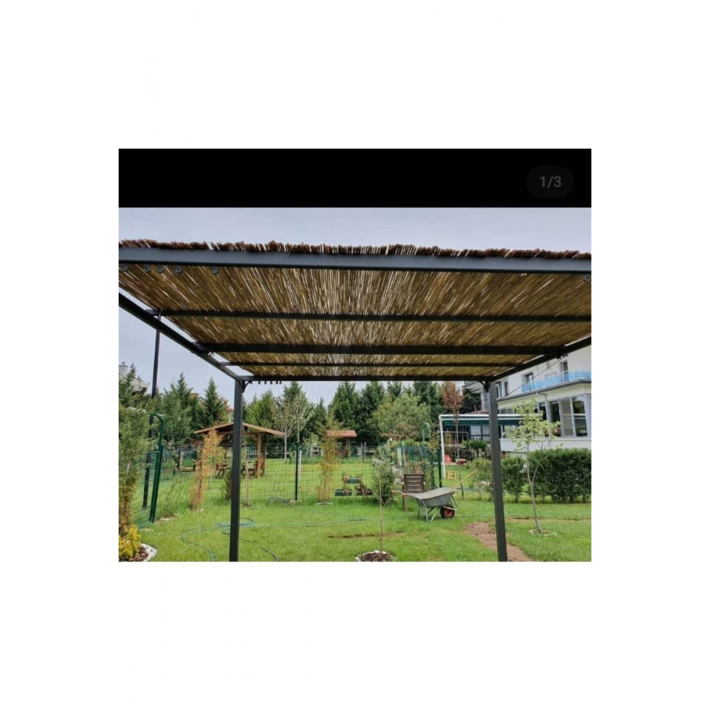 Doğal Kamış Hasır Çit 1 X5 Metre Balkon Çiti, Hasır Bambu Çit, Bahçe Çiti Ve Gölgelik