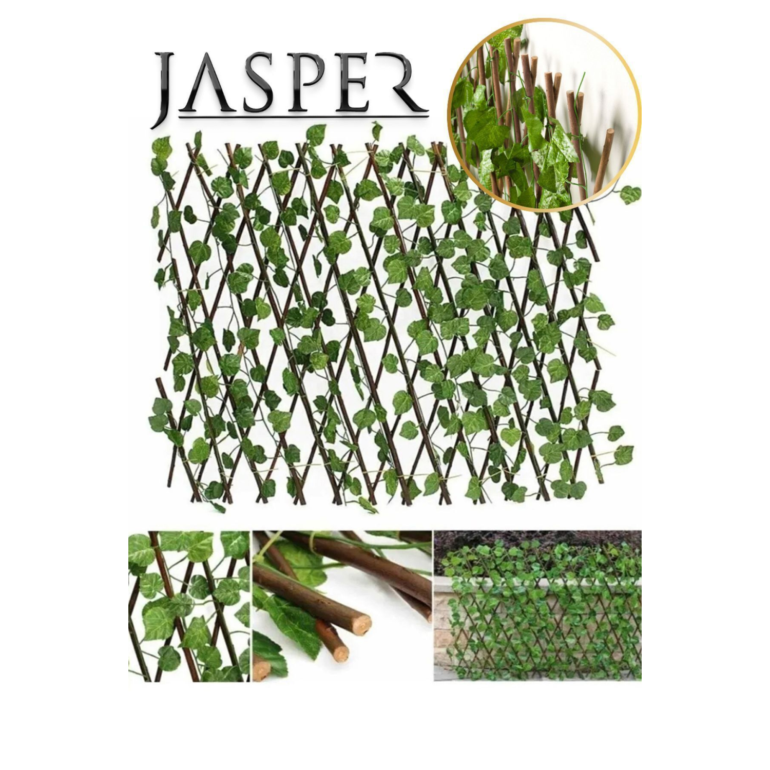 Yapay Çit Geniş Yaprak Akordiyon Çit 120cmx3m Yapay Sarmaşık Duvar Balkon Bahçe Dekoru