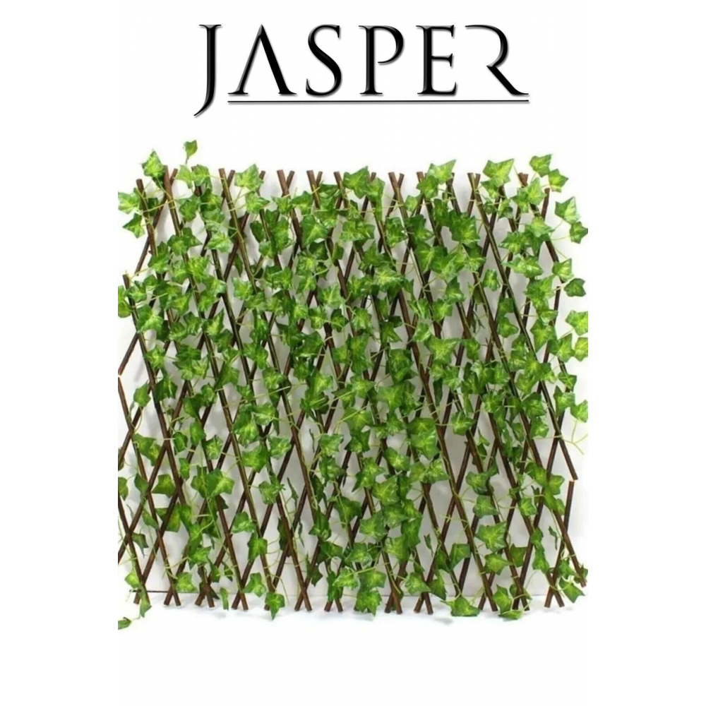 Yapay Çit Geniş Yaprak Akordiyon Çit 120cmx3m Yapay Sarmaşık Duvar Balkon Bahçe Dekoru