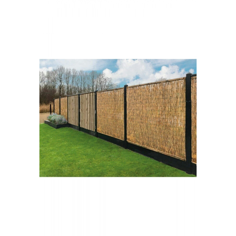 Bambu Bahçe Çiti Bambu Balkon Çiti 1 Metre X 3 Metre Balkon Çiti Gölgelik Doğal Kamış Hasır