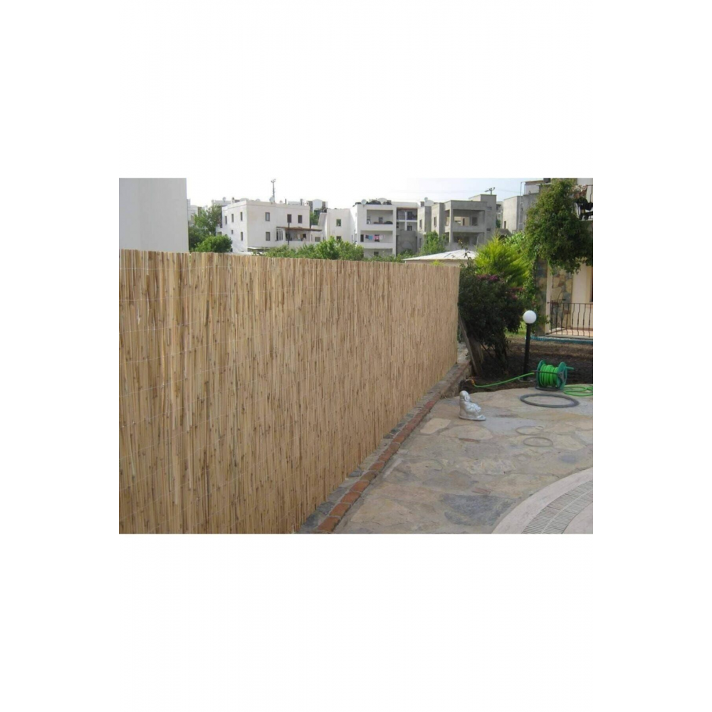 Bambu Bahçe Çiti Bambu Balkon Çiti 1 Metre X 3 Metre Balkon Çiti Gölgelik Doğal Kamış Hasır
