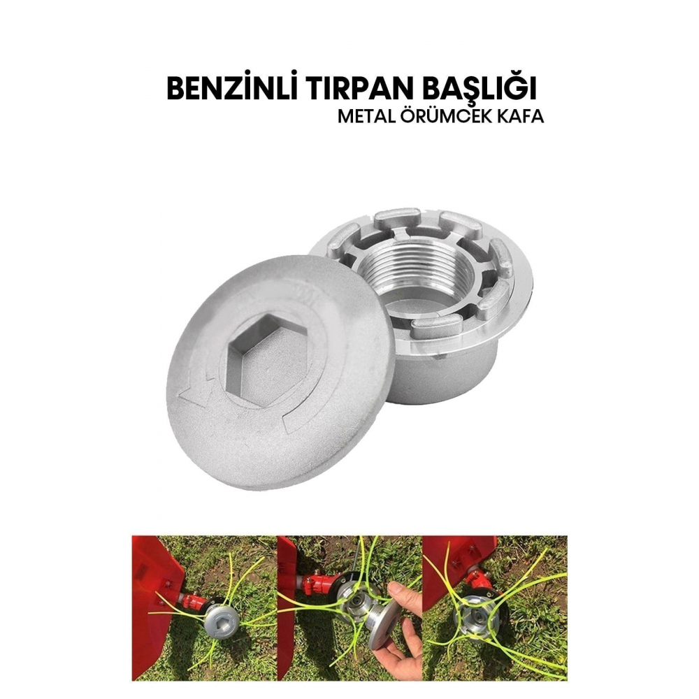 Çok Fonksiyonlu Motorlu Tırpan Ot Çim Biçme Universal Metal Misinalı Başlık Yatay Çim Kesme Aparatı
