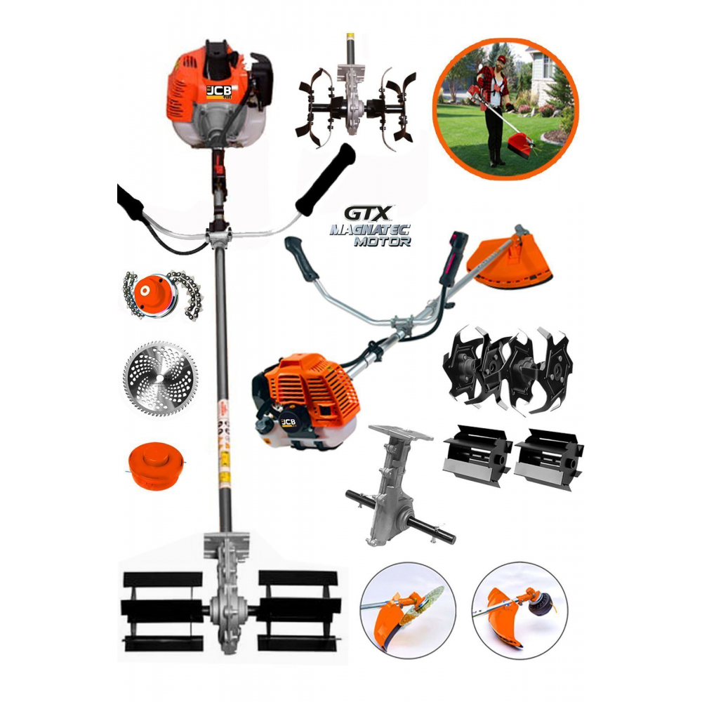 Germany Ergo 20 Hp Yan Tipi Benzinli Motorlu Ot Çalı Tırpanı Toprak Eşeleme Akrobat Çapalama