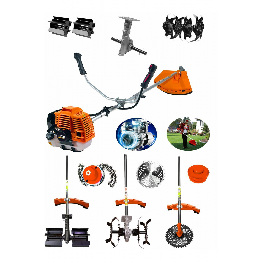 Germany Ergo 20 Hp Yan Tipi Benzinli Motorlu Ot Çalı Tırpanı Toprak Eşeleme Akrobat Çapalama