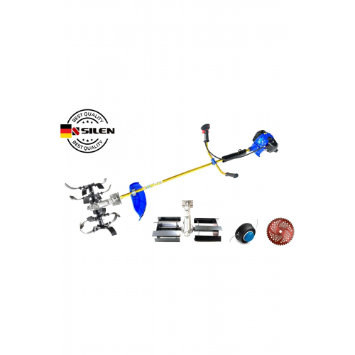 Model Dafu Turbo Motorlu Benzinli Yan Tırpan Toprak Çapalama Makinesi 2 Adet Çapa Aparatlı Set