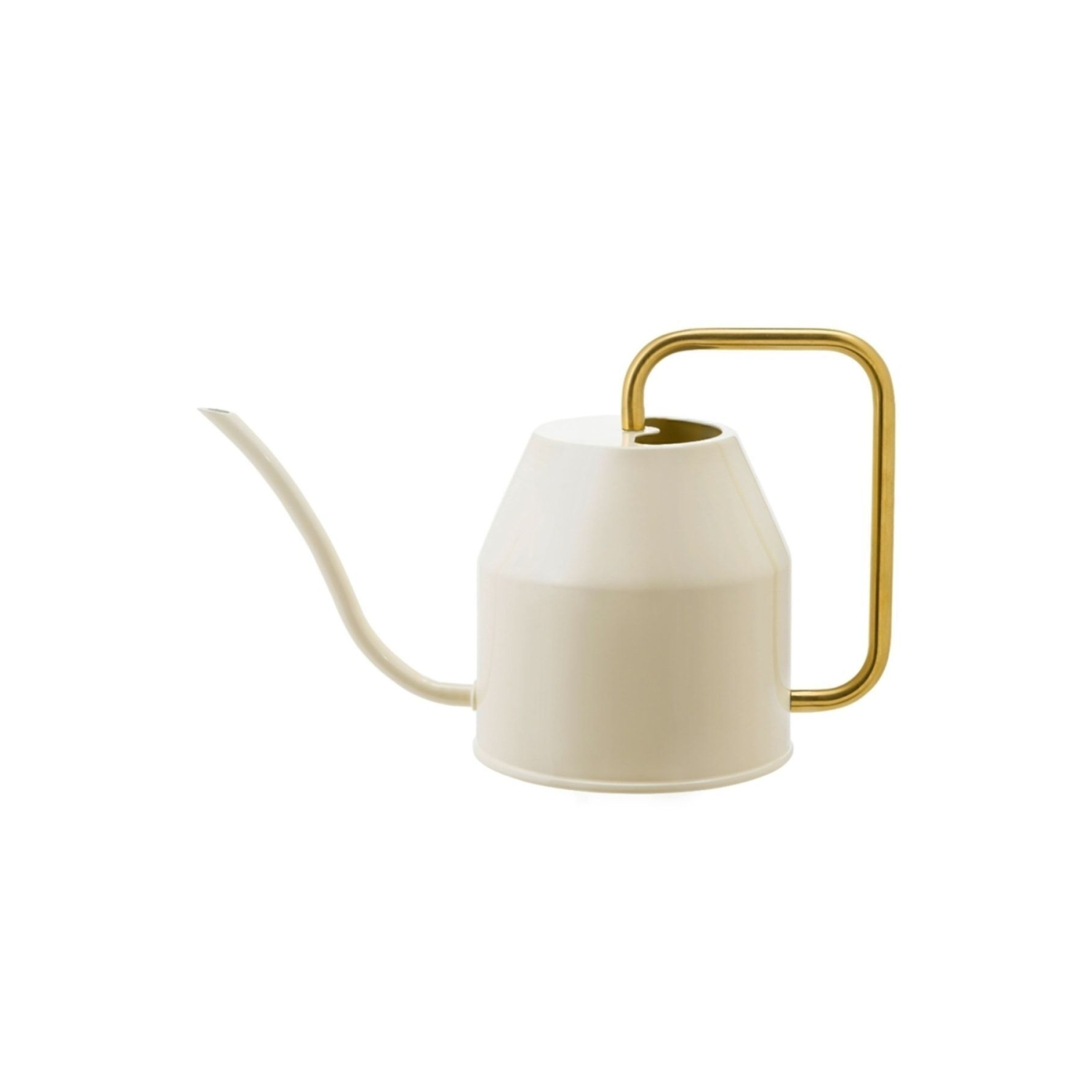 Çiçek Bitki Sulama Kabı, Krem - Altın Rengi, 0,9 Lt