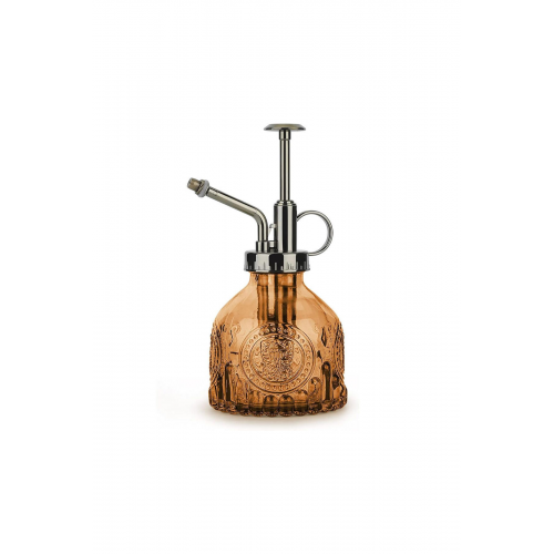 Vintage Cam Bitki Sulama Şişesi - Amber