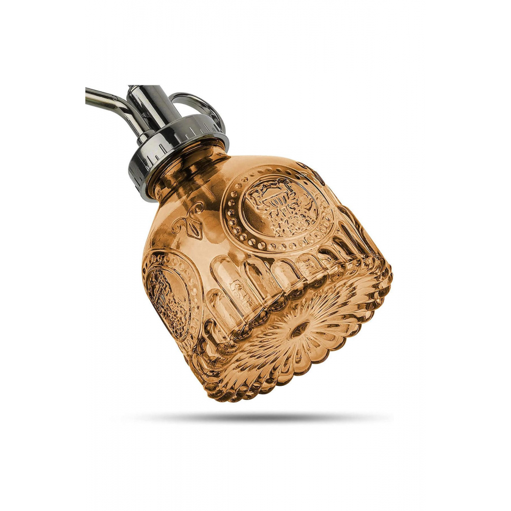 Vintage Cam Bitki Sulama Şişesi - Amber