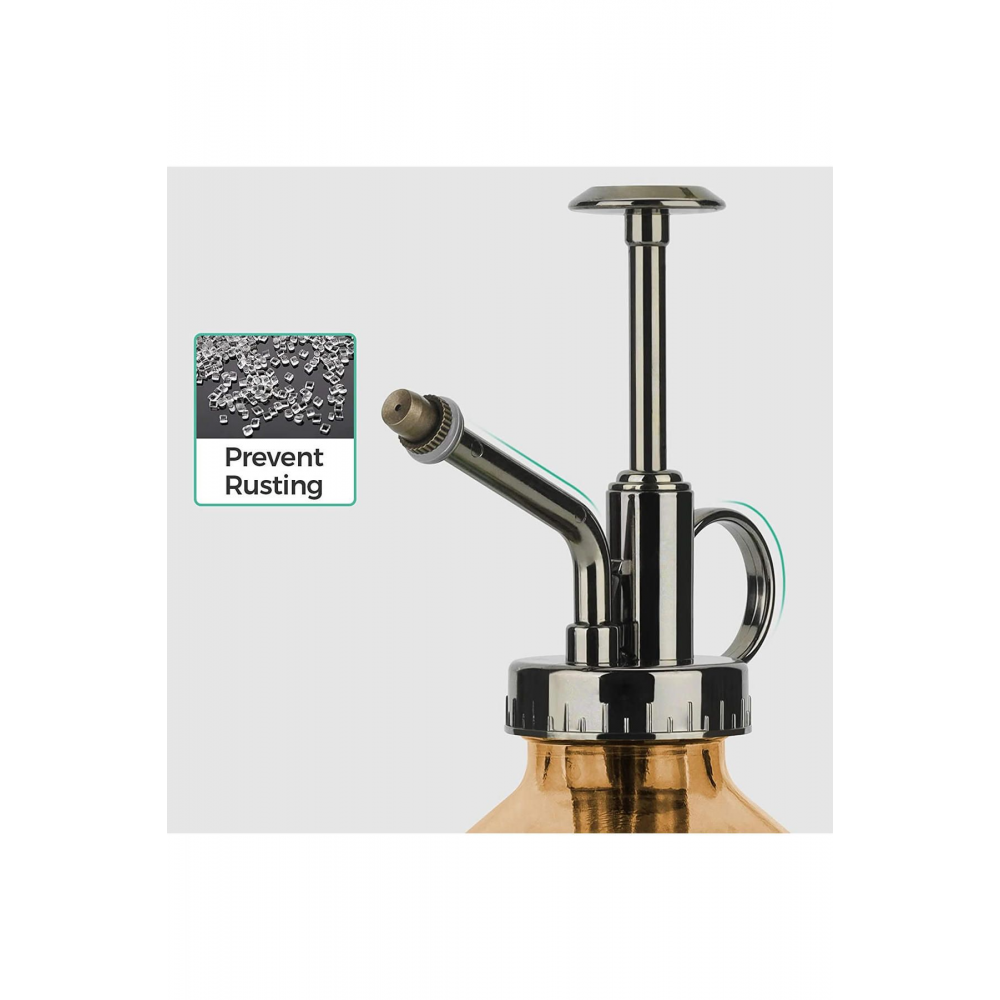 Vintage Cam Bitki Sulama Şişesi - Amber