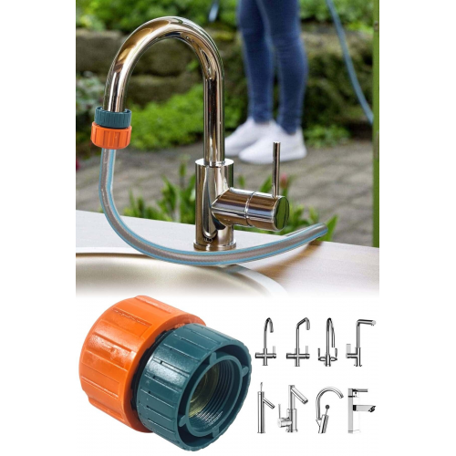 Iç Mekan Batarya Musluk Hortum Bağlantı Aparatı Kelepçesiz Ince Diş Dişi Ae100