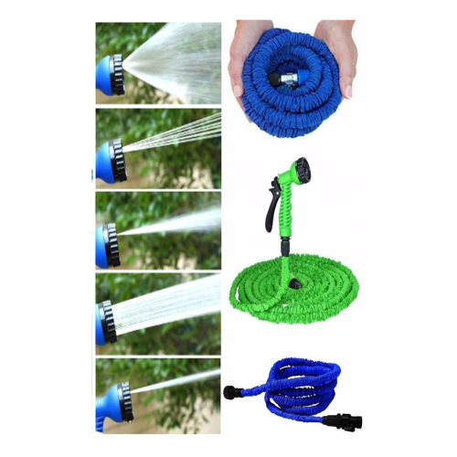 30 Mt Uzayan Bahçe Sulama Araç Yıkama Hortumu 7 Kademeli Başlık Tabanca