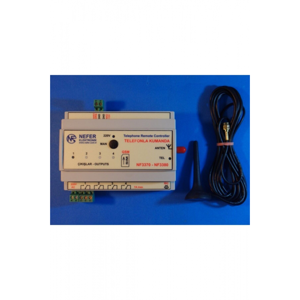 Nf3371 Sim Kart Girişli Gsm Uzaktan Dalgıç Pompa Bahçe Sulama Sera Selenoid Vana Röle Kapı Kontrol