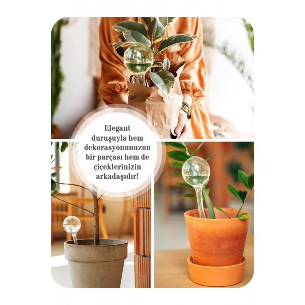 Plastik, 2 Adet Çiçek Bitki Sulama Saksı Suluğu Aparatı Otomatik Ve Kontrollü Sulama