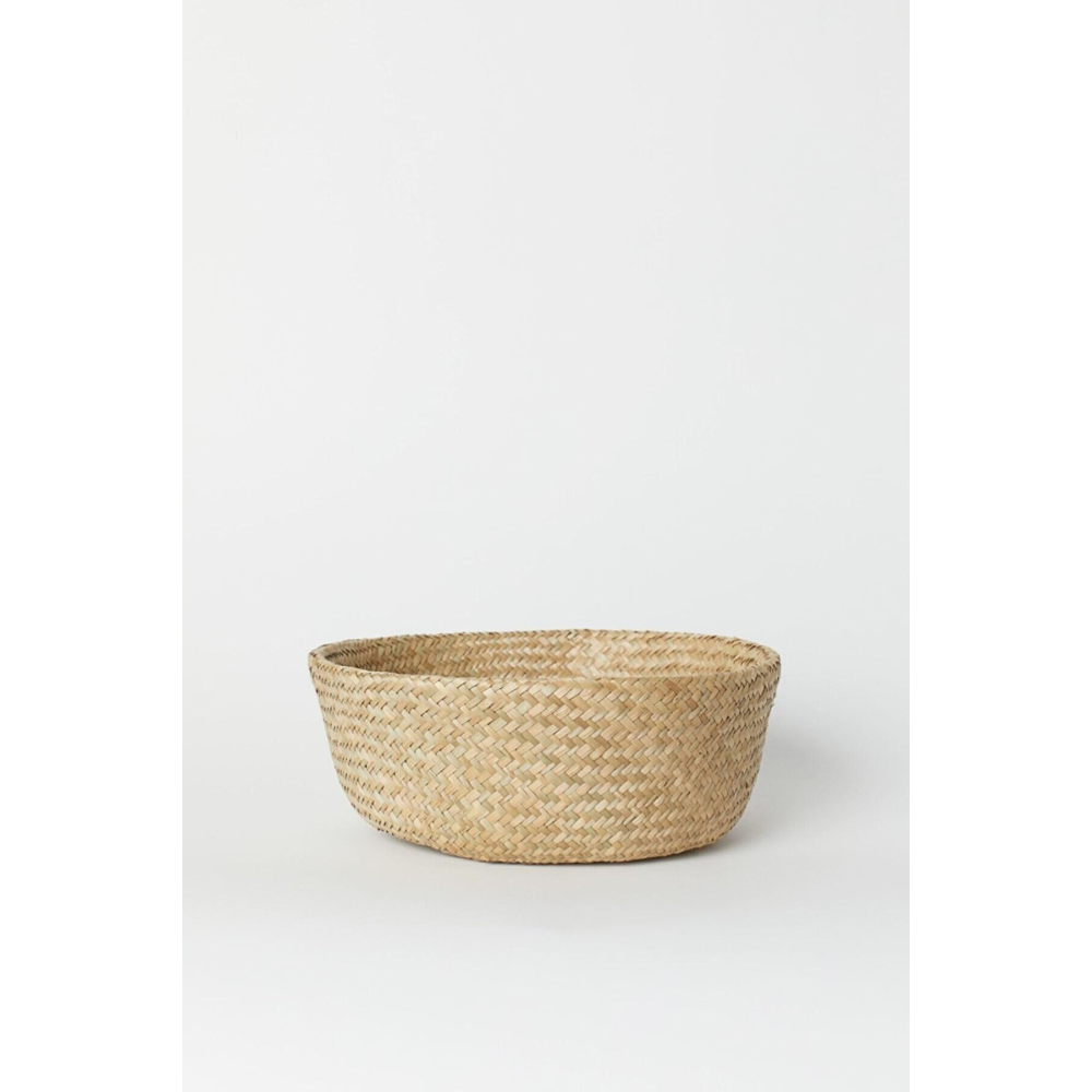 Natural Katlanabilir Hasır Sepet / Saksılık 30x28
