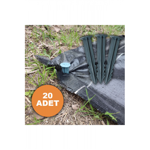 20 ADET SERA TABAN ÖRTÜSÜ ÇİVİSİ 14 CM TIRNAKLI SERA TABAN ÖRTÜSÜ KAZIĞI SERT PLASTİK SABİTLEME ÇUBU