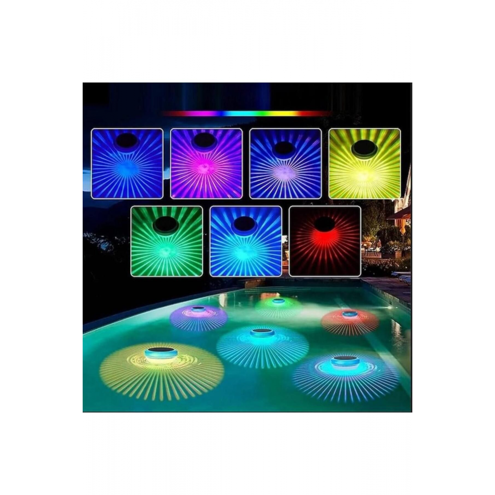 GÜNEŞ ENERJİLİ ÇOK RENKLİ HAVUZ AYDINLATMA LED HAVUZ SÜSÜ BAHÇE AYDINLATMA