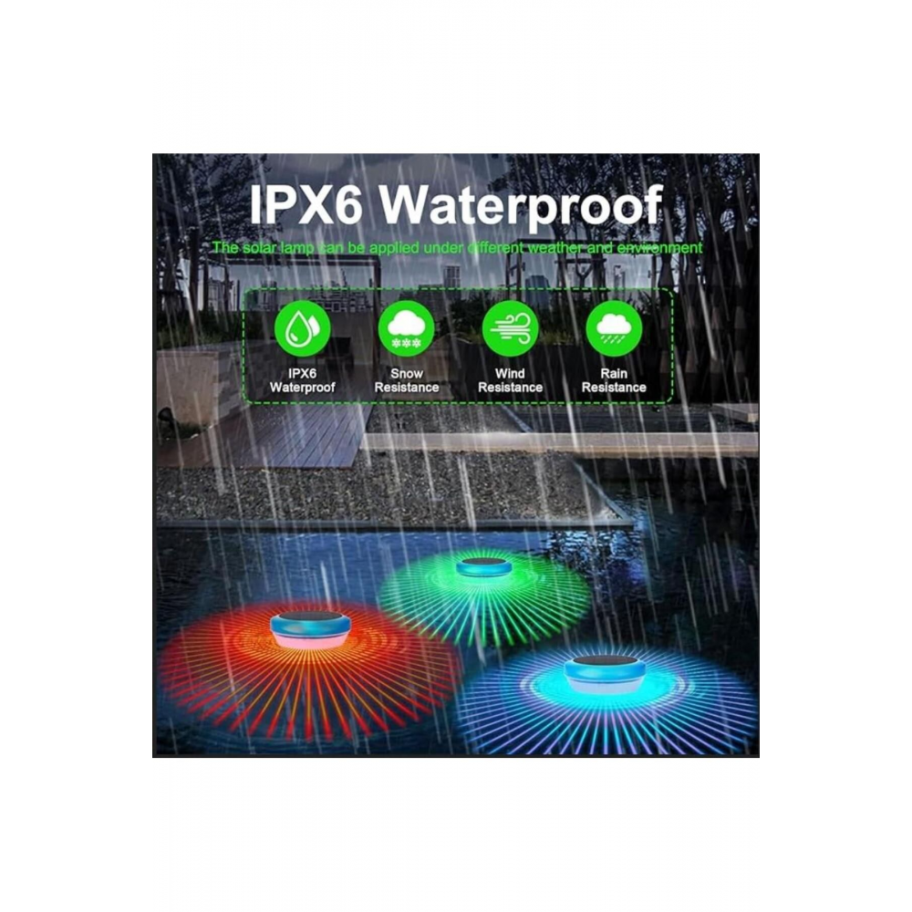 GÜNEŞ ENERJİLİ ÇOK RENKLİ HAVUZ AYDINLATMA LED HAVUZ SÜSÜ BAHÇE AYDINLATMA