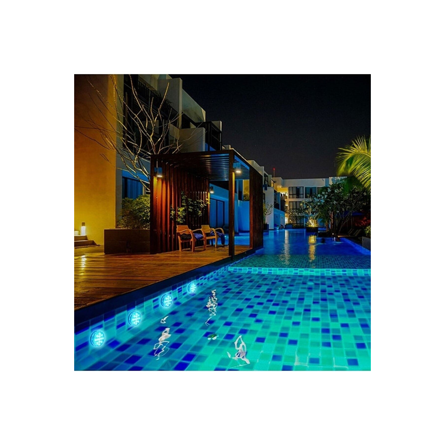 Su Altı Uzaktan Kumandalı Renk Değiştiren Su Geçirmez Rgb Lamba Vazo Ledi Havuz Süsleme Ledi