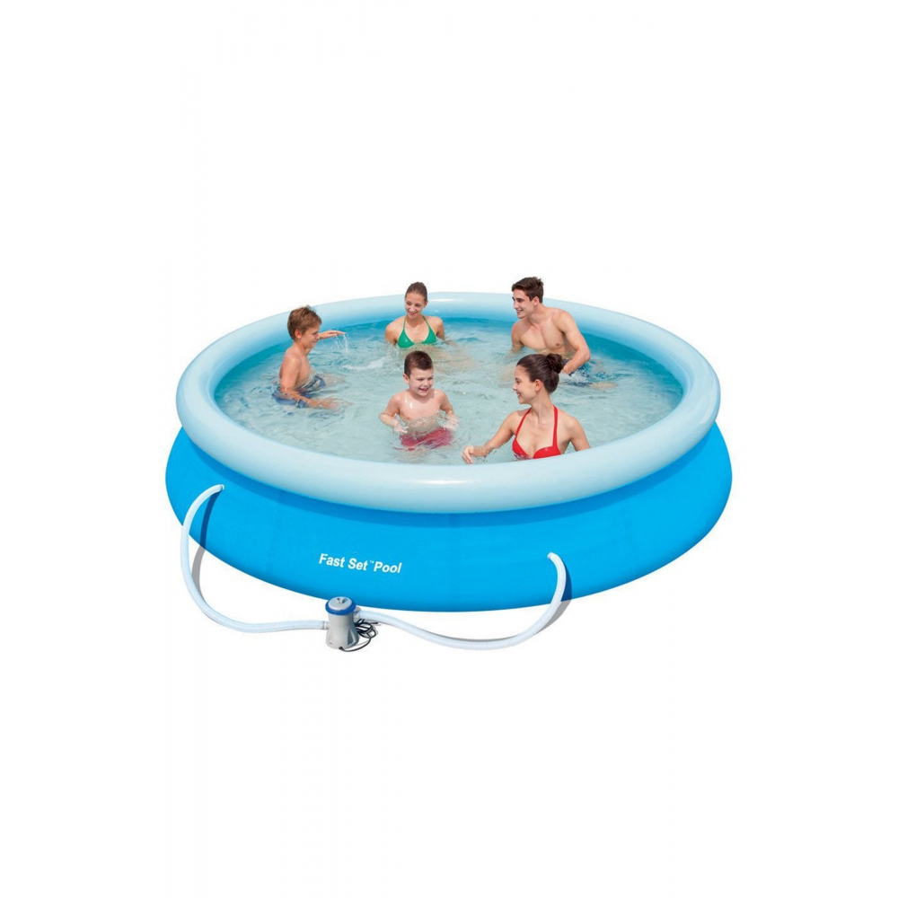 Bahçe Mega Boy Motorlu Şişme Yüzme Havuzu 305x76cm Filtreli Temizlik Motorlu Fe003