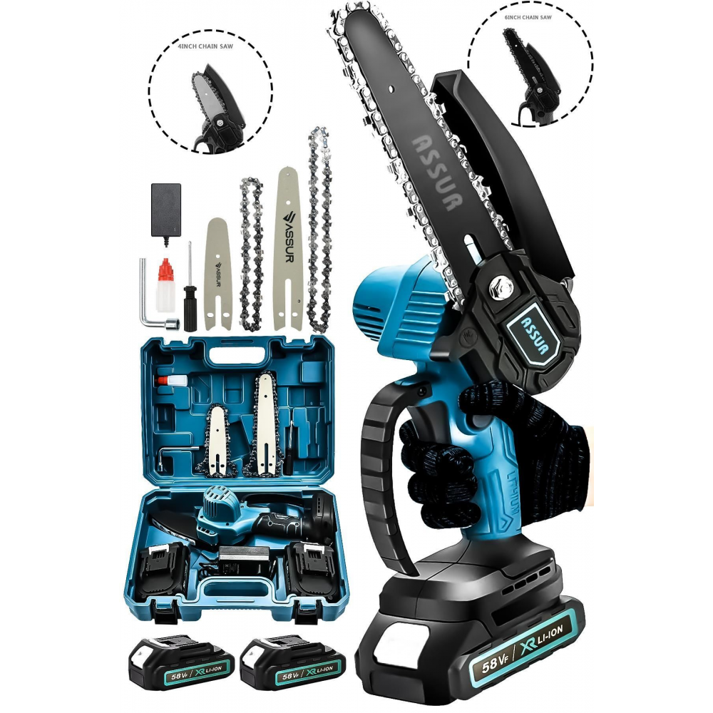 Dal Budama Testeresi Çiftpala Çift Batarya Yeni Seri Extra Güçlü 58vf