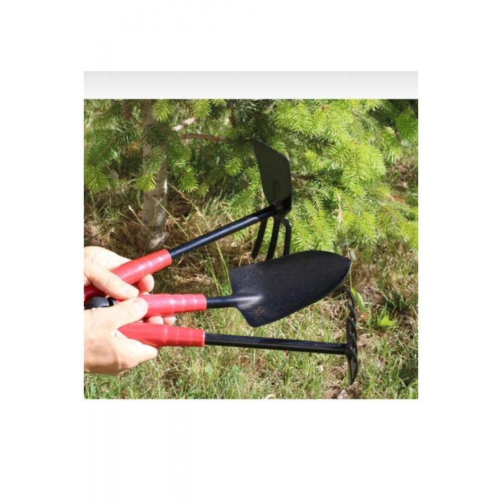 3'lü Bahçe Seti Çapa+tırmık+kürek