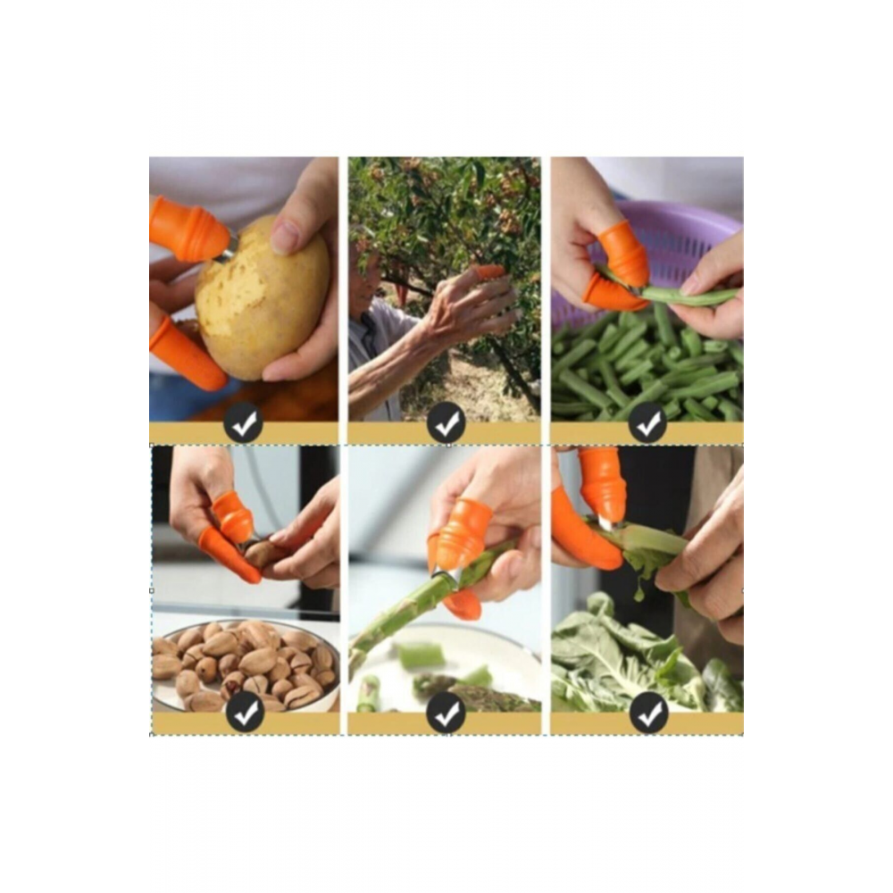 Baş Parmak Koruyucu Tırnak Eldiven Sebze Meyve Soyma Kesme Ayıklayıcı Aparatı