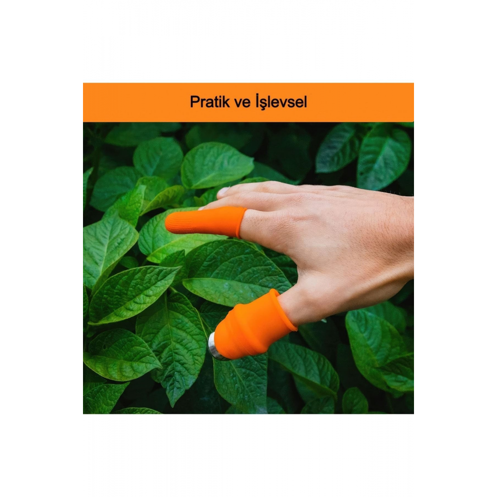 Silikon Parmak Soyacak Koruyucu Meyve Sebze Toplama Aracı Bahçe Kesme Bıçak Eldiven Hasat Yardımcı