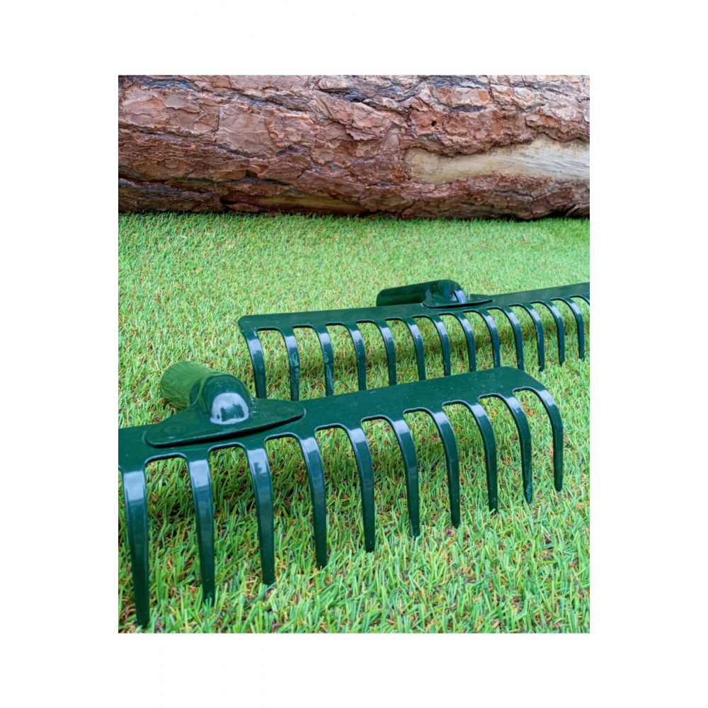 Demir Tırmık 16 Diş 1 Adet Yaprak Toplama Tırmığı Bahçe Tırmığı Çim Toplama Tırmığı