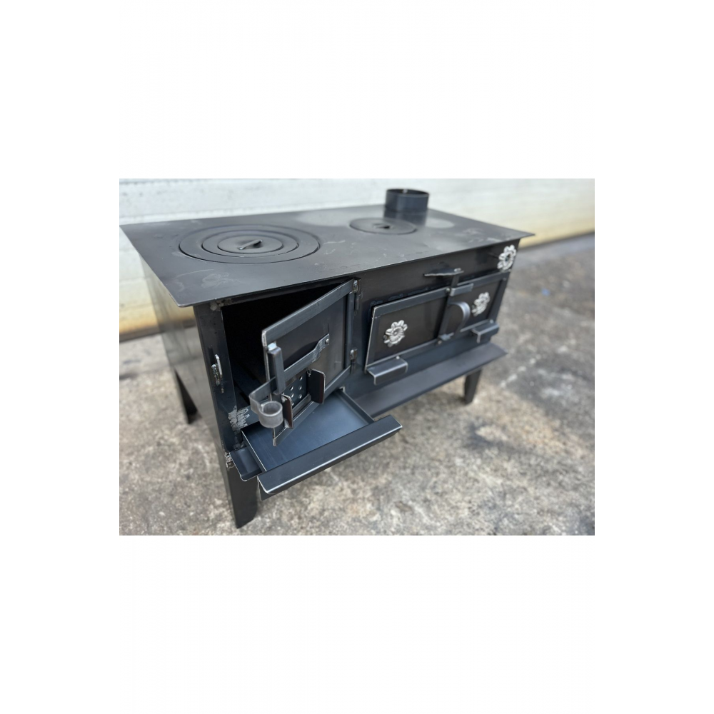 80lik Izgaralı Odun Kömür Yakıtlı Kuzine Soba