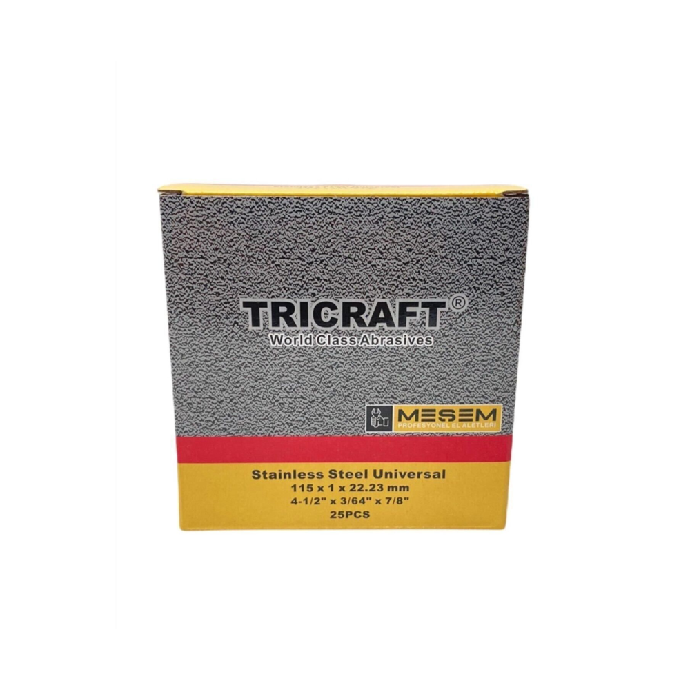 Inox Metal Kesici Taş 115x1.0x22 Mm 25'li Set Paket