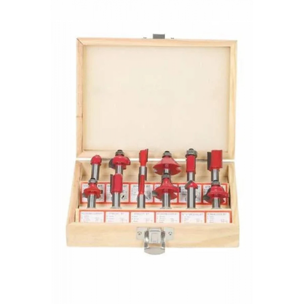 12 Parça Freze Uç Takımı Ahşap Oyma Ağaç Delme Çantalı Set 6 Mm