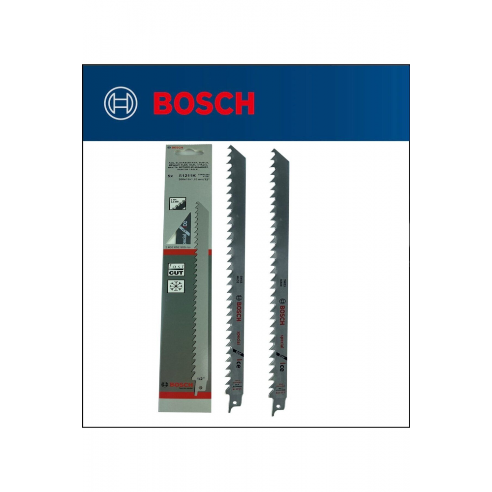 2 Adet Tilki Kuyruğu Bıçağı S 1211 K - Buz ve Kemik Kesme 2 608 652 900 2'Li Paket